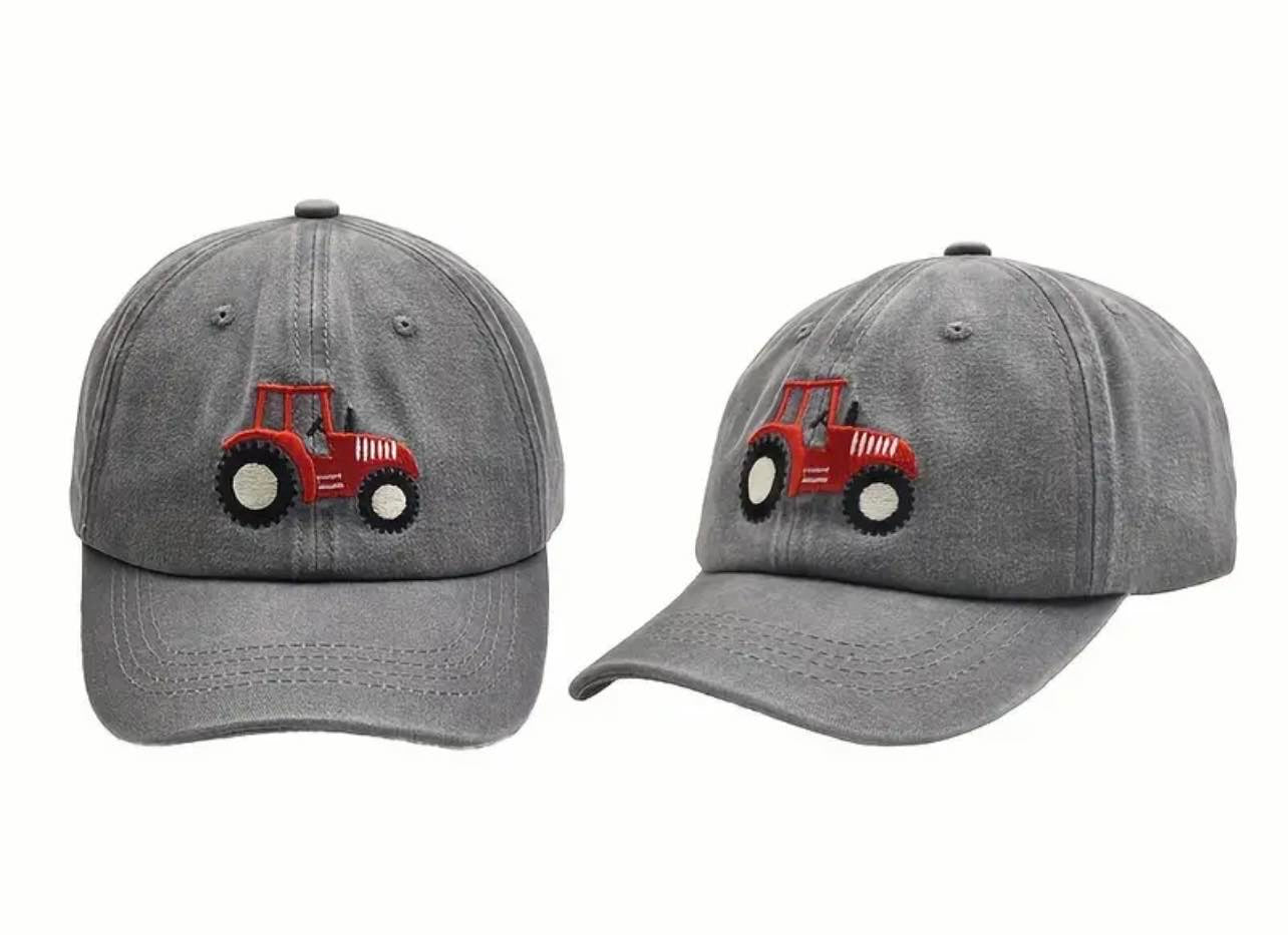 Retro Tractor Vintage Washed Baseball Cap