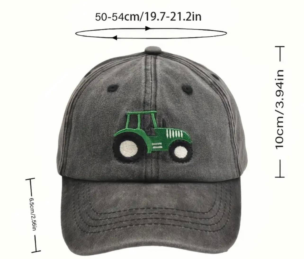 Retro Tractor Vintage Washed Baseball Cap