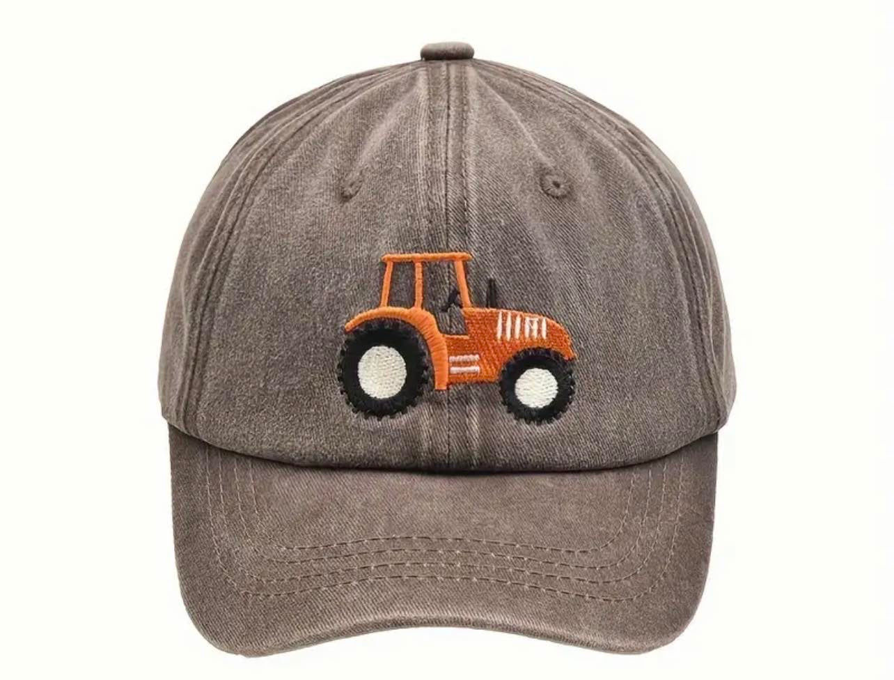 Retro Tractor Vintage Washed Baseball Cap