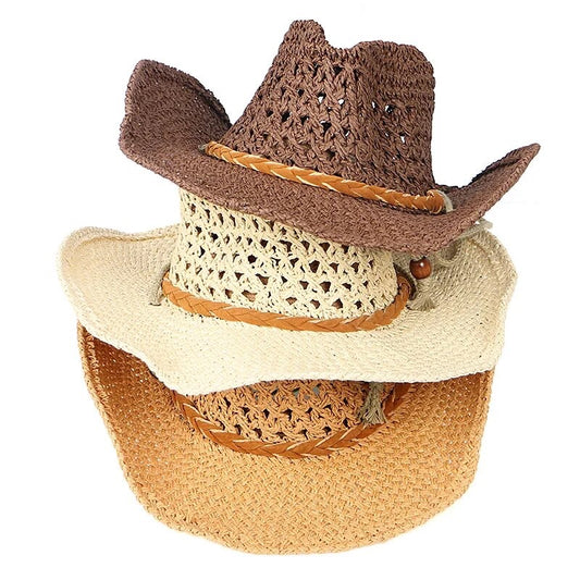 Tumbleweed Rancher Youth Stetson Straw Cowboy Hat on a child, showcasing the wide brim and classic Western style.