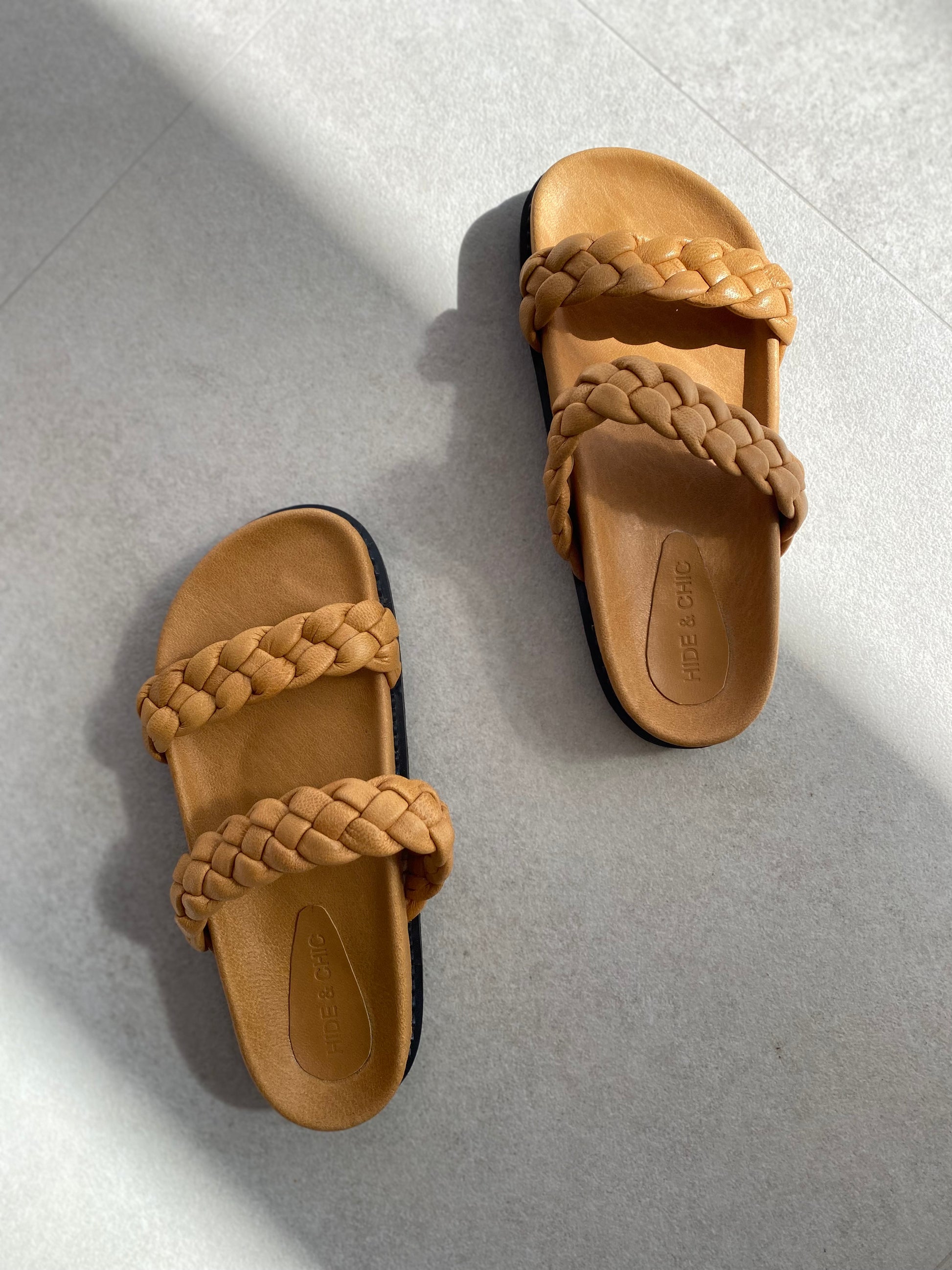 Hide and Chic womens slides for a boho summer look